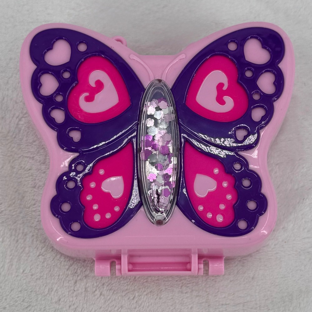 Mattel Polly Pocket Butterfly Backyard Compact Playset Pink & Purple